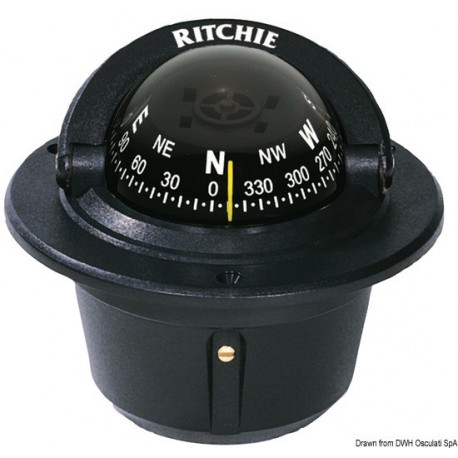 Compas RITCHIE Explorer 2' 3/4 (70 mm) avec compensateurs et éclairage