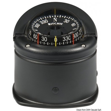 Compas RITCHIE Helmsman 3' 3/4 (94 mm) avec compensateurs et éclairage