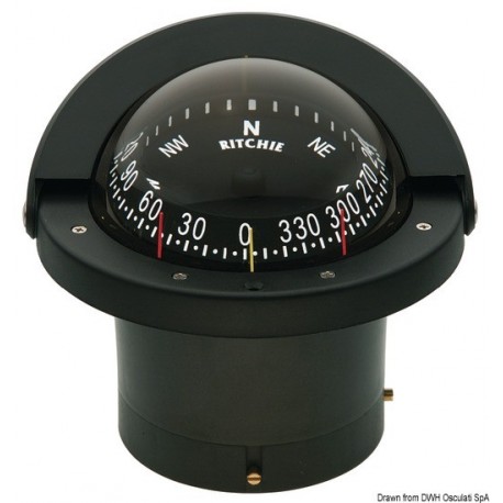 Compas RITCHIE Navigator 4' 1/2 (114 mm) avec compensateurs et éclairage
