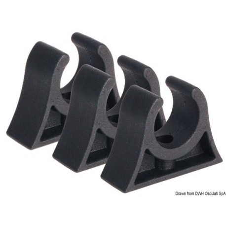 Clips pour le blocage de tubes, avirons, gaffes, cannes à pêche..