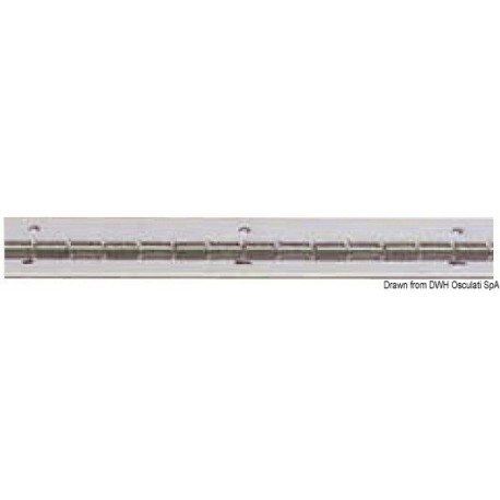 Charnière en inox poli miroir - Barre 2 mètres