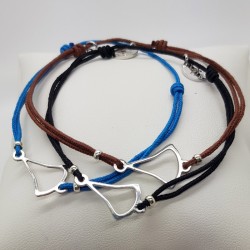 Bracelet cordon Minimaliste - rhodié