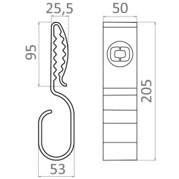 Dimensions du serre-câble Cable Hook