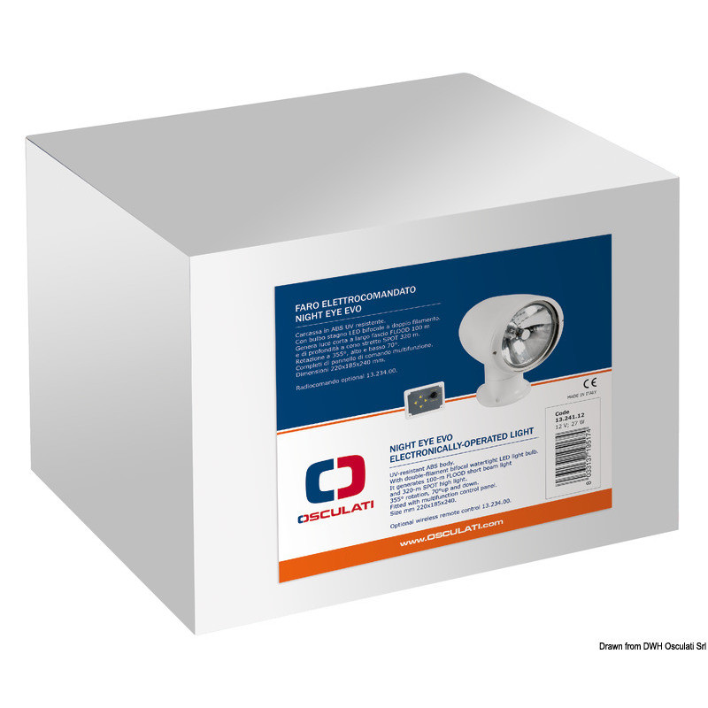 Projecteur halogène NIGHT EYE EVO 12 V 100+100 W