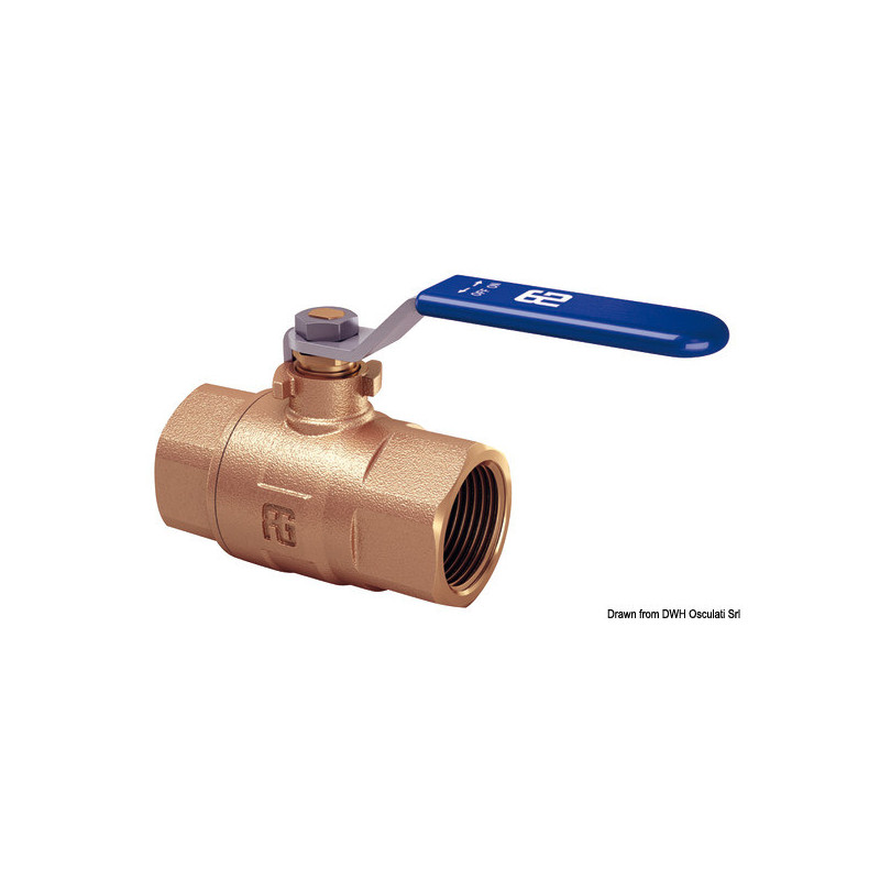 Vanne à bille F-F GUIDI en bronze plein débit 3/8"
