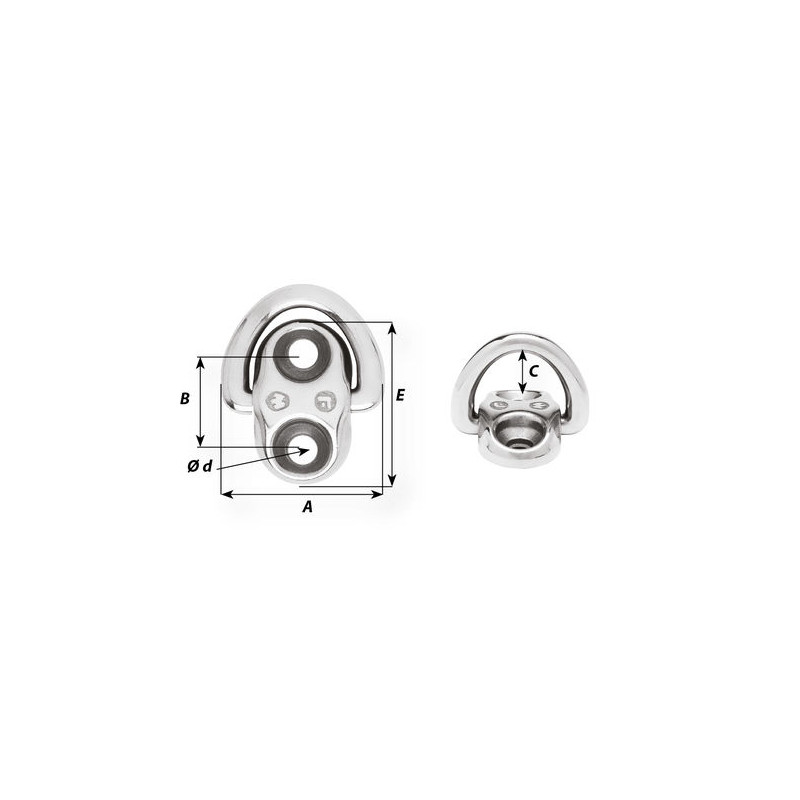 Cadène Inox 316 4 X 68mm Référence AC02 - Neuve, Fabrication Française
