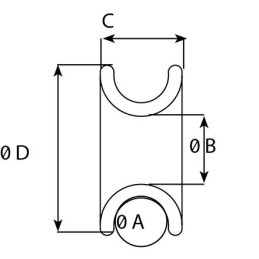 Dimensions anneau friction - FRX