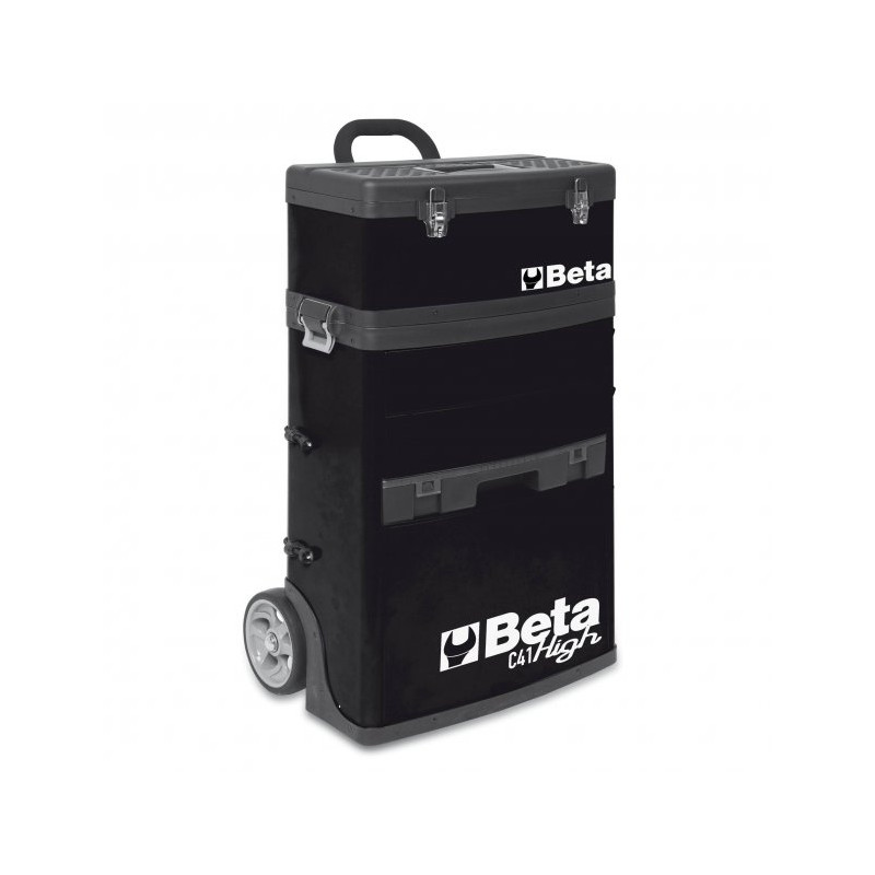 Chariot 2 coffres de rangements métalliques C41H