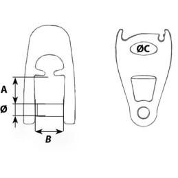 Dimensions poulie monobloc MXEvo - Axe 6 pans creux