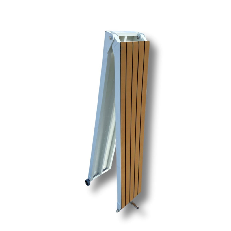 Passerelle légère blanche en alu pliable avec revêtement mousse 3M
