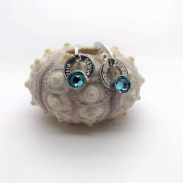Boucles d'oreilles Créoles hublot - rhodié
