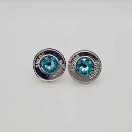 Boucles d'oreilles percées Hublot - rhodié
