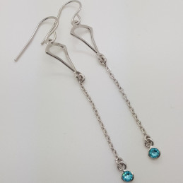 Boucles d'oreilles Minimalistes - rhodié