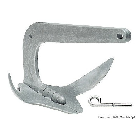 Ancre Trefoil® version pliable en acier moulé et galvanisé à chaud