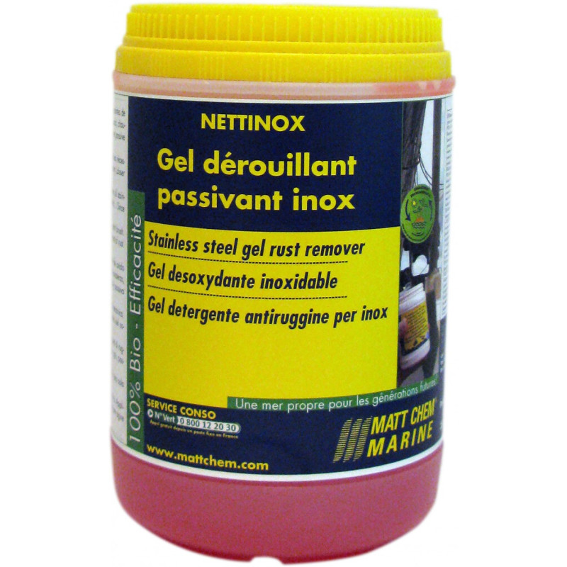 MATT CHEM - NETTINOX - Gel dérouillant nettoyant passivant inox