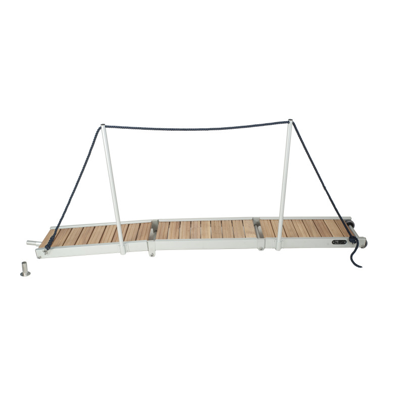Passerelle CLASSIQUE pliable en 2 ou 3 avec Teck Iroko SWI-TEC