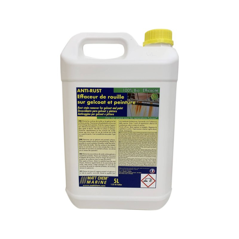 MATT CHEM - ANTI-RUST effaceur de rouille sur gelcoat et peinture