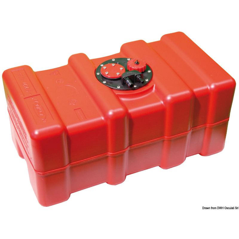 Réservoir pour carburant en eltex orange homologué CE