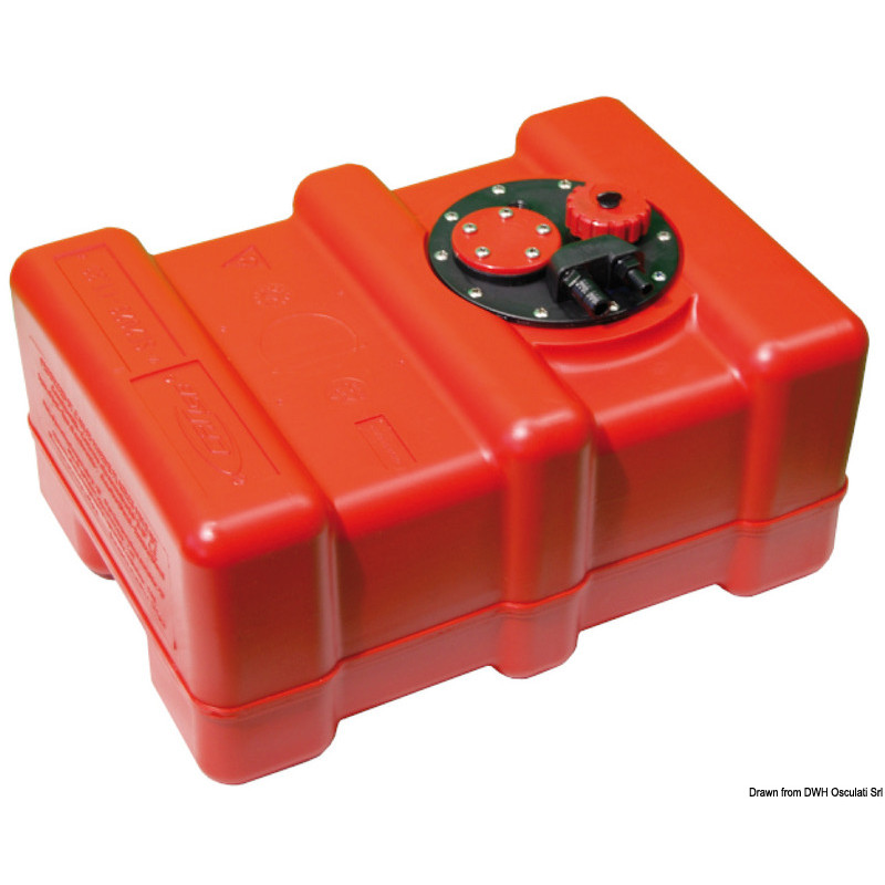 Réservoir pour carburant en eltex orange homologué CE