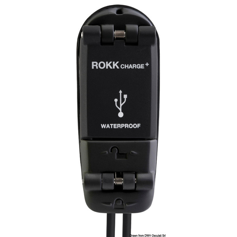 Prise double + câble USB-A étanche IPx6