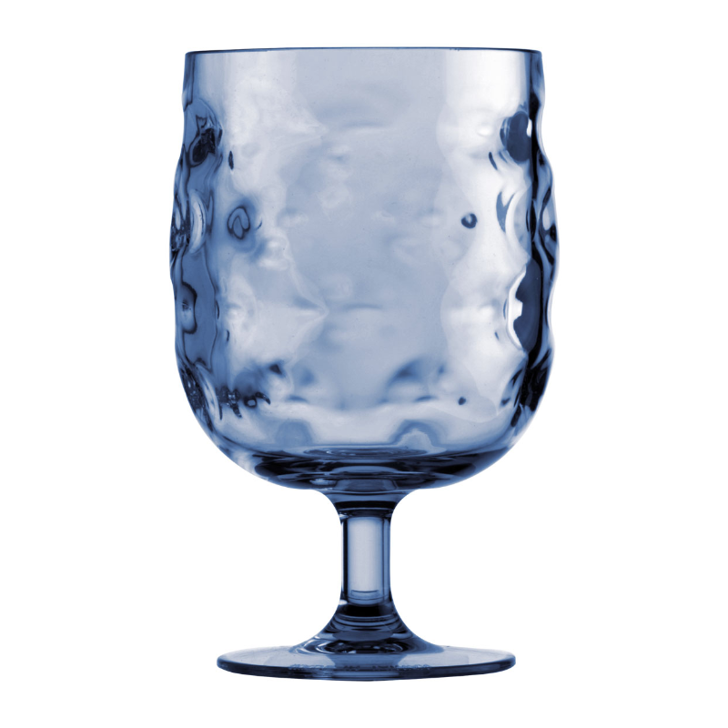 6 Verres à pied Moon Bleu - Marine Business