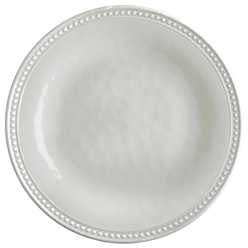 6 Assiettes Plates Mélaminé Blanc Harmony Perla | MARINE BUSINESS