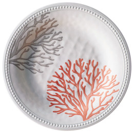 6 Assiettes Plates Mélaminé Corail Harmony Perla | MARINE BUSINESS