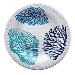 6 Assiettes Plates Mélaminé Corail Harmony Perla | MARINE BUSINESS