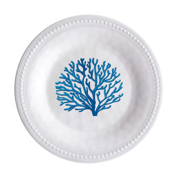 6 Assiettes dessert Mélaminé Corail Bleu Harmony Perla | MARINE BUSINESS