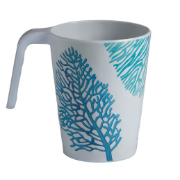 6 Mugs Mélaminé Corail Bleu Harmony Mare | MARINE BUSINESS