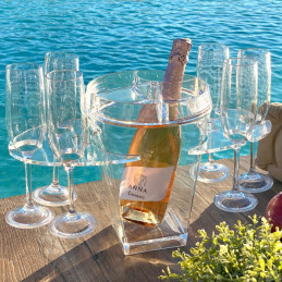 6 Flûtes à Champagne Clear - Marine Business