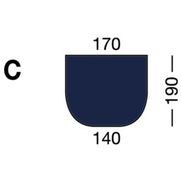 Drap-housse adaptable Modèle C Bleu - Marine Business