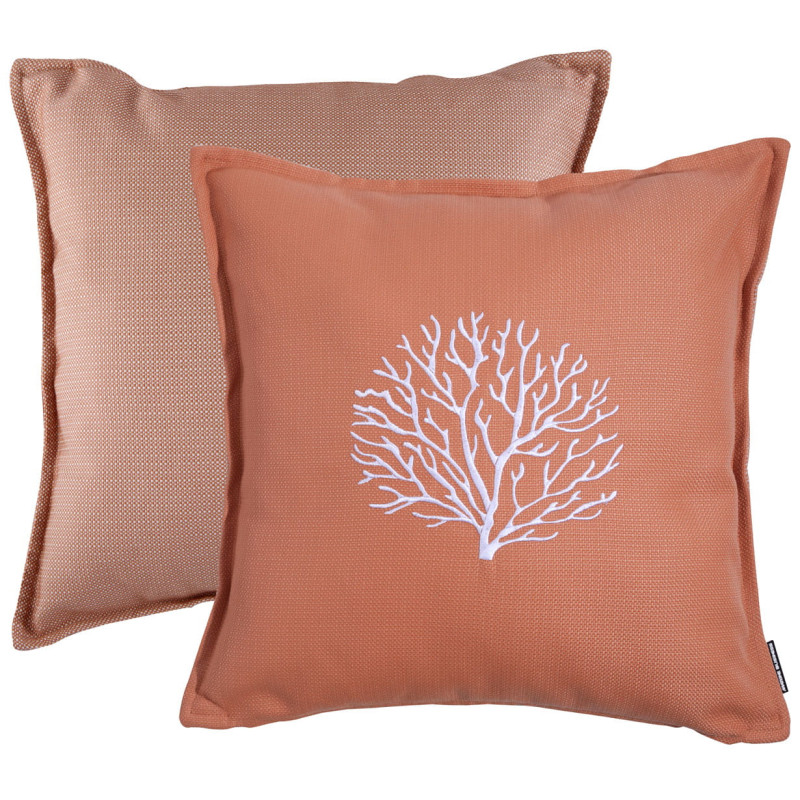 Coussin Brodé Aruba Corail - Marine Business (Set de 2)