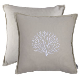 Coussin Brodé Aruba Sable - Marine Business (Set de 2)