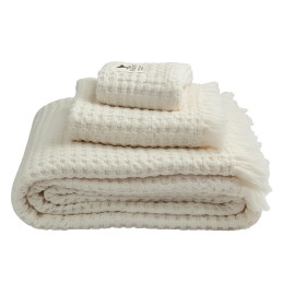 Lot 3 serviettes Ecru Sea & Salt Marine Business