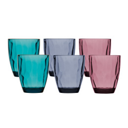 6 Verres à eau Mix Colors -...