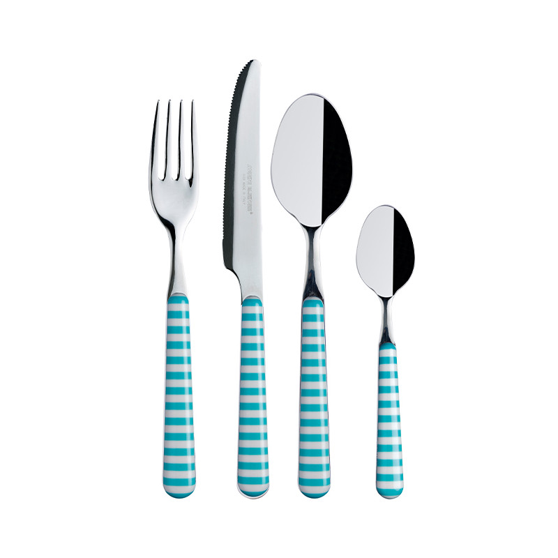 Ménagère Bone 24 pièces Blanc/Bleu - Marine Business