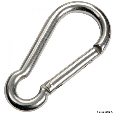 Mousquetons en inox AISI 316 avec fermeture sans saillie sans œil