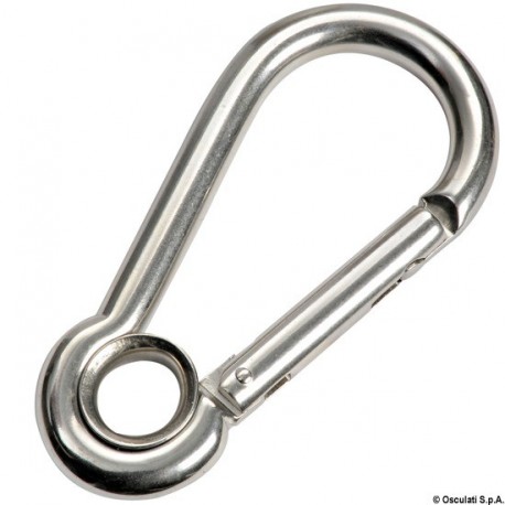 Mousqueton en inox AISI 316 avec fermeture sans saillie