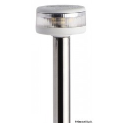 Hampe lumineuse avec feu Evoled 360° - Version extractible avec base en nylon / inox poli