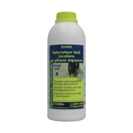 MATT CHEM - STOPO - Saturateur pour teck et bois exotiques en phase aqueuse