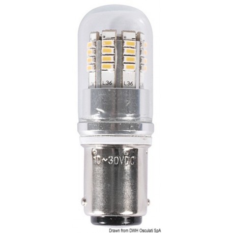 Ampoule à LED SMD culot BA15D pour spots avec protection verre LED